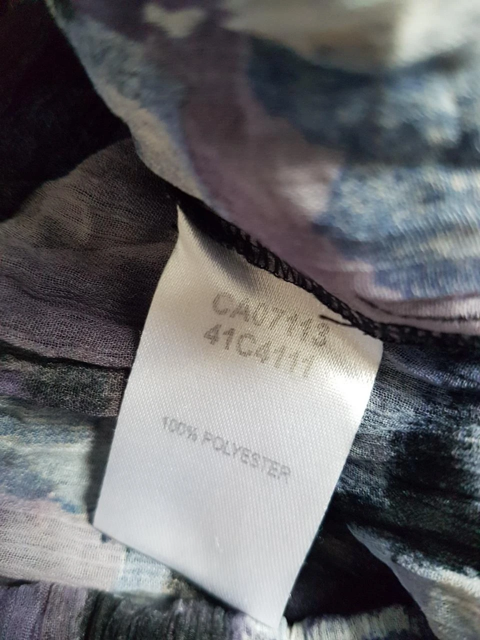 ❤️Blusa fluida transparente violeta y azul Julie Guerland T40 (42) – photo 5